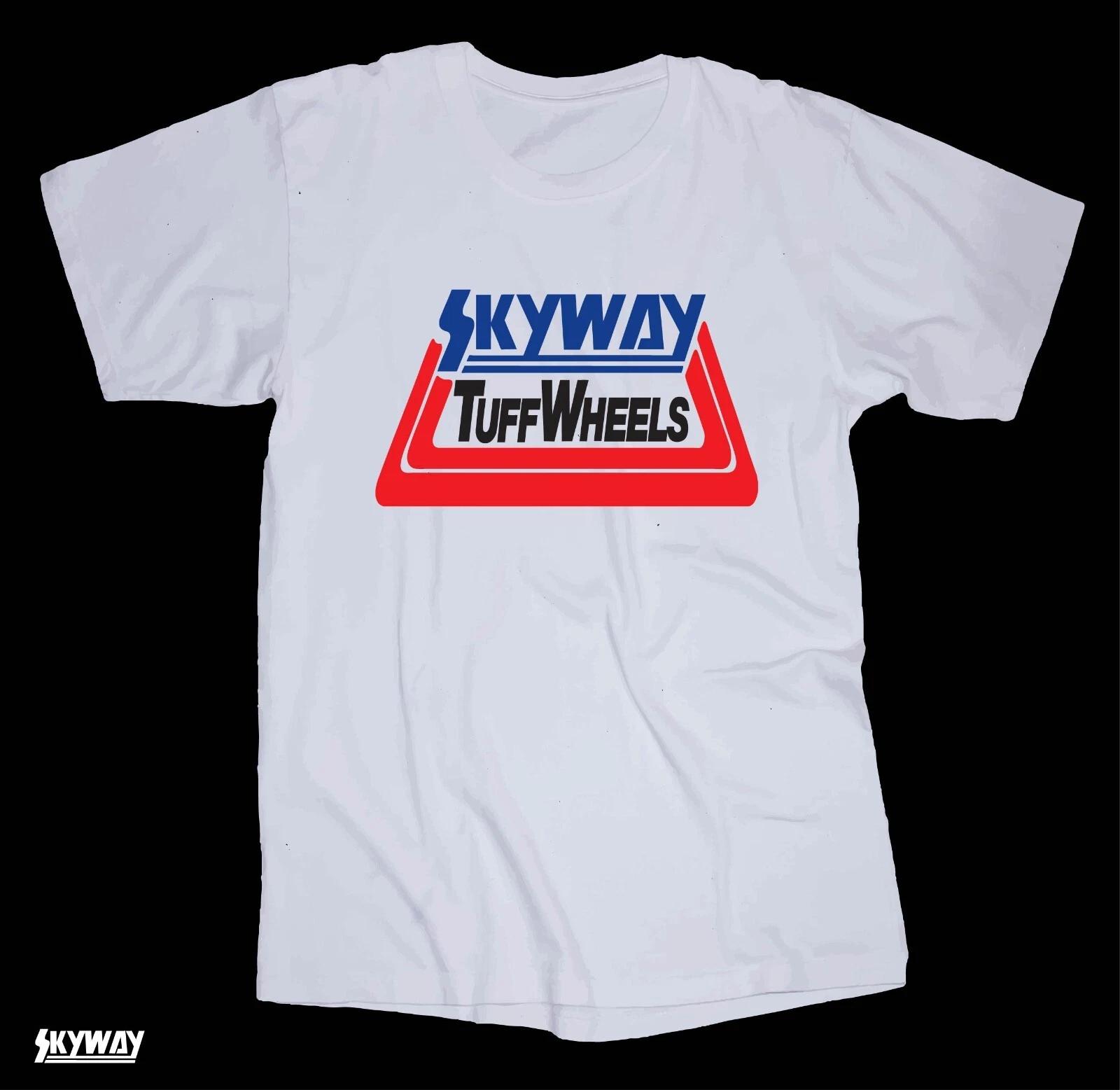 SKYWAY TUFF WHEELS white T-shirt BMX Freestyle Racing 80 s Launch 4XL