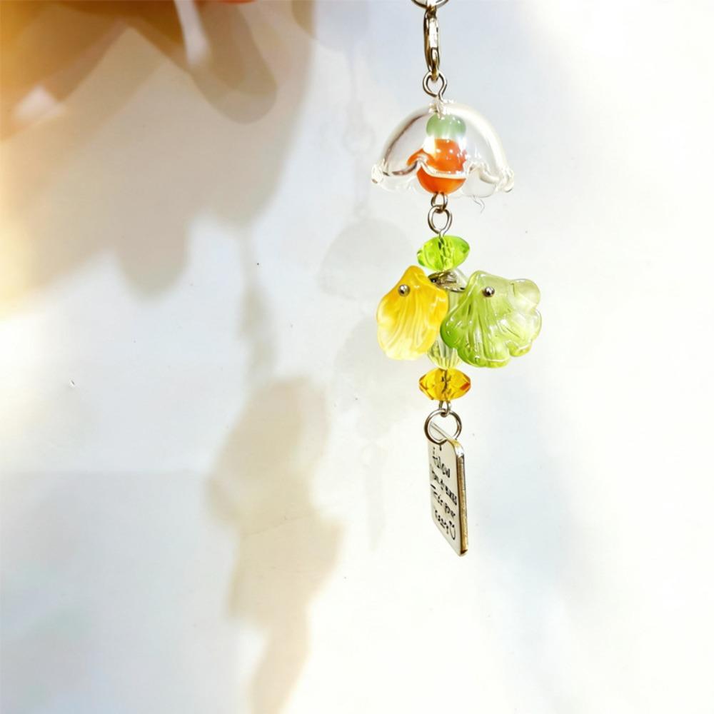 Transparent Watermelon Pendant Metal Hook Bag Pendant New Wind Chime Keychain Home Decorations H