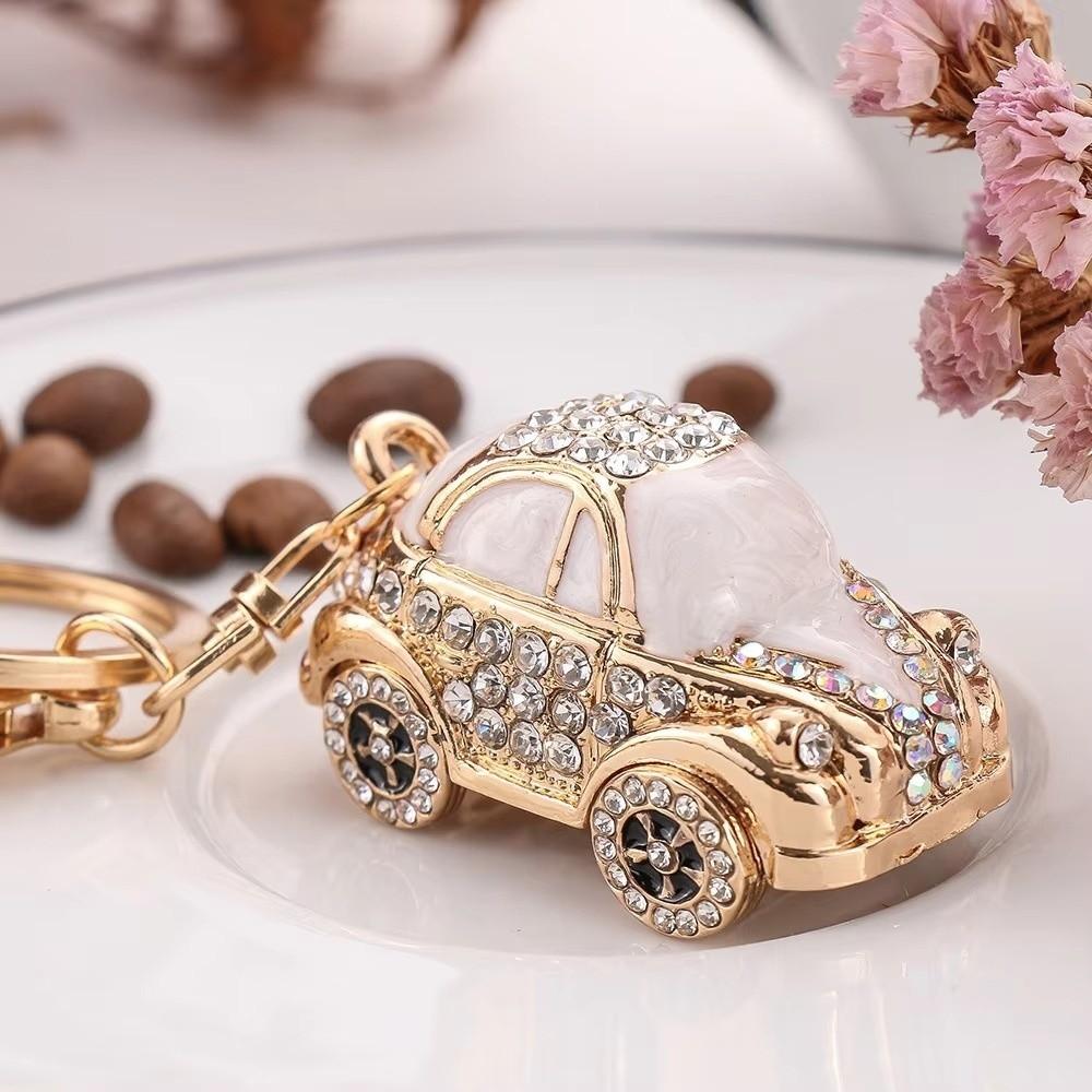 Crystal Charm Crystal Car Key Chain Mini Metal Keychain Creative Handbag Decoration Pendant  Gifts