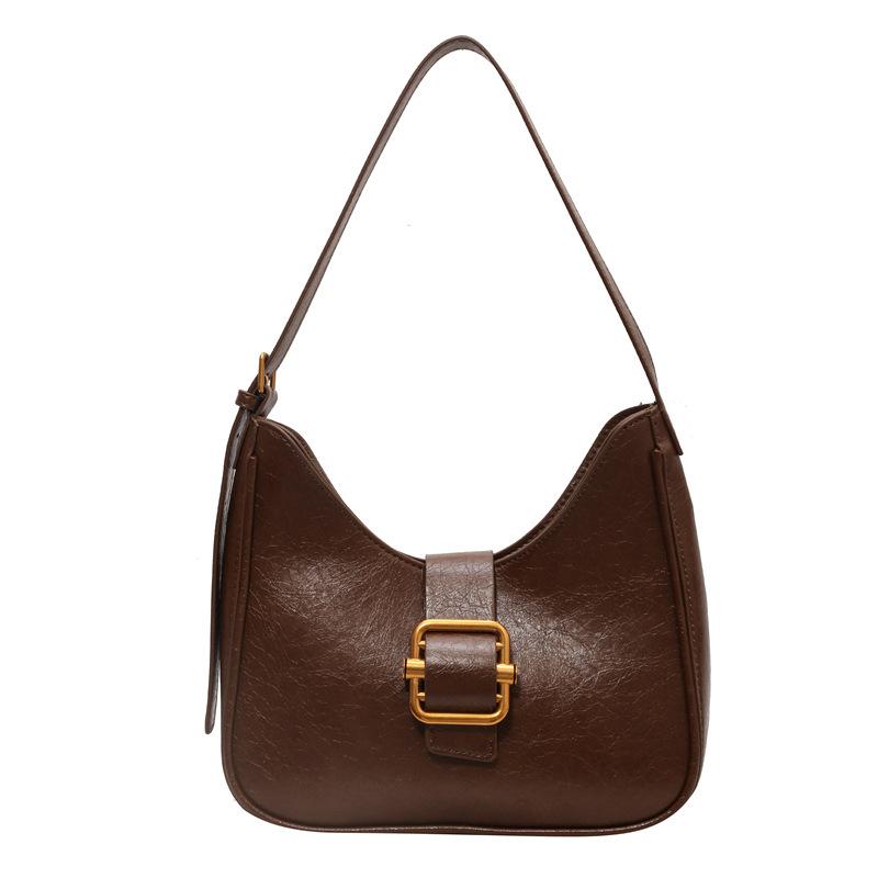 Autumn and Winter Texture Underarm Small Bag, New Fashionable Retro Underarm Bag, Crescent Bag, Women's Messenger Bag