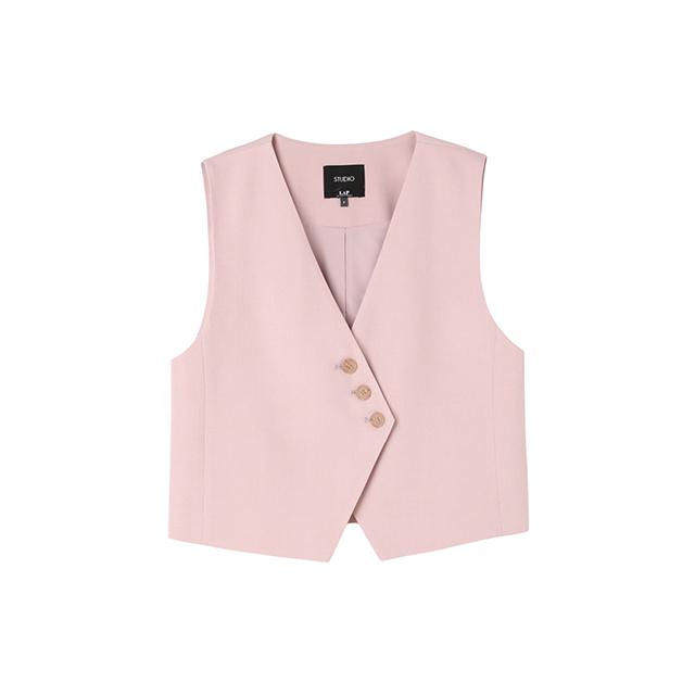 LAP Three-Button V Crop Vest Ar2Wv472