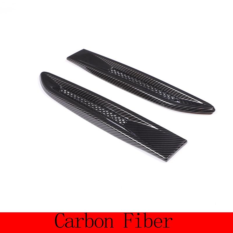 2 Pcs Black For Jaguar XF XFL XE F-Pace F Pace X761 ABS Carbon Fiber Car Side Fender Vent Trim Cover Car Accessories