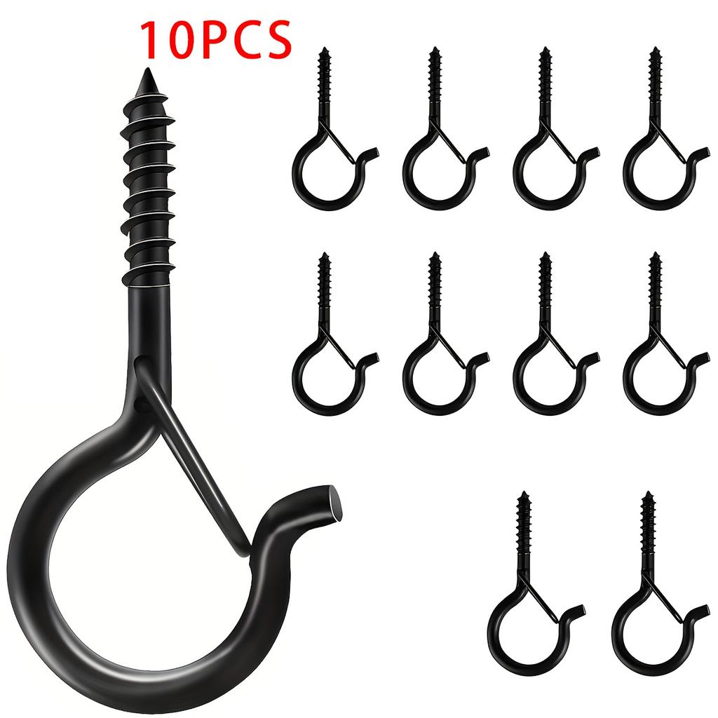 10Pcs/25Pcs/40Pcs Q-Type Hooks | Easy To Release, With A Safety Buckle Design, Suitable For Hanging Outdoor Halloween String Lights, Plant Baskets