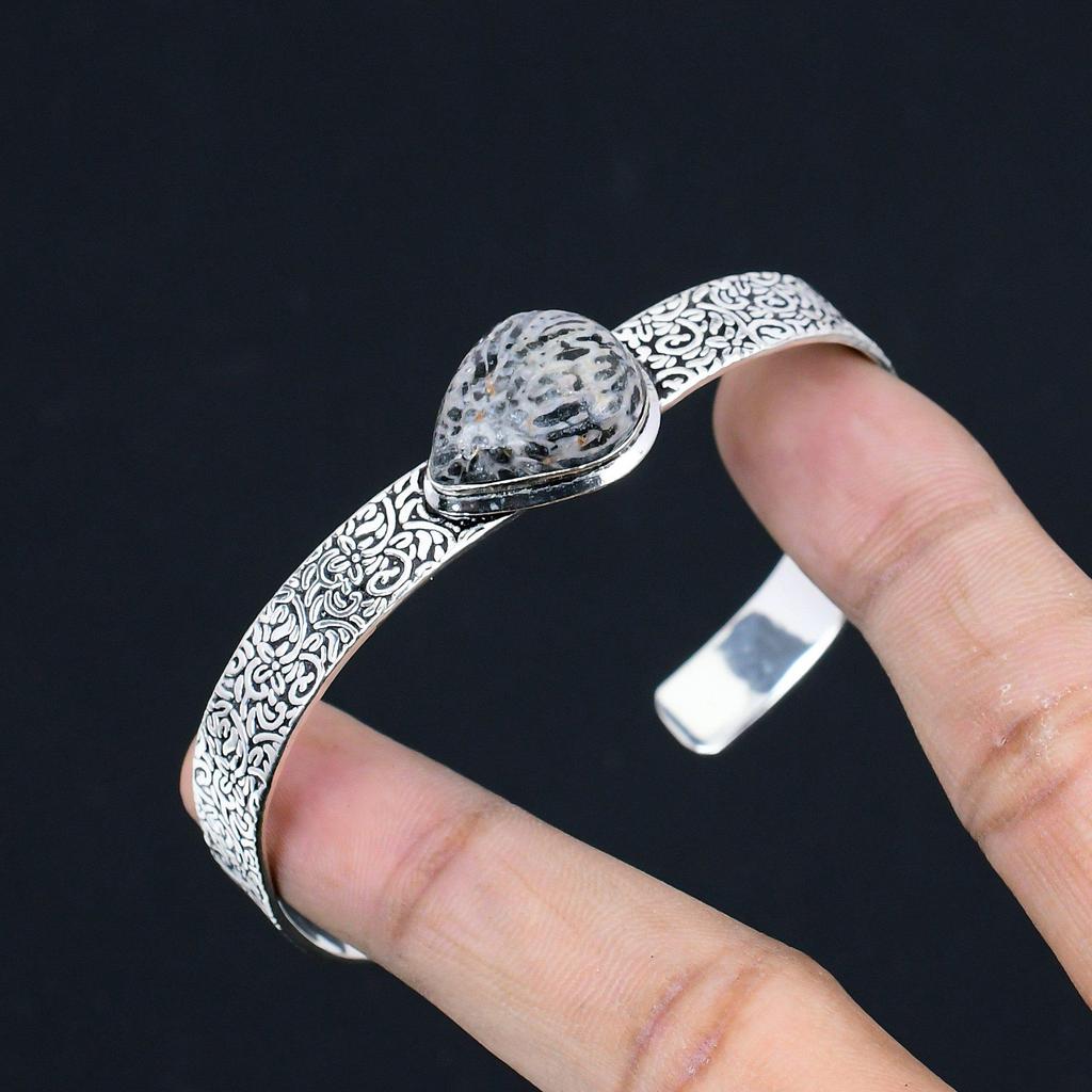 Schwestern-Tag Sale Rochenkoralle Edelstein Sterlingsilber Ehefrau Armreif