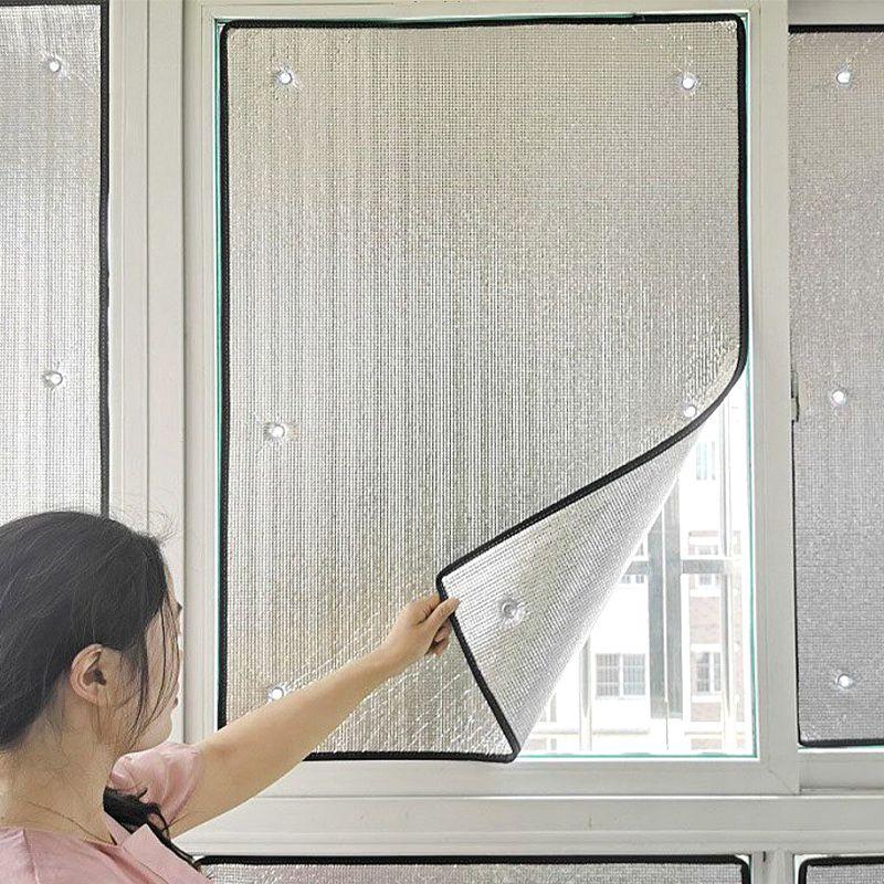 House Blackout Window Film Sun Shade Insulation Aluminum Foil Pad Balcony Room Car Glass UV Protection Curtain Screen Tools