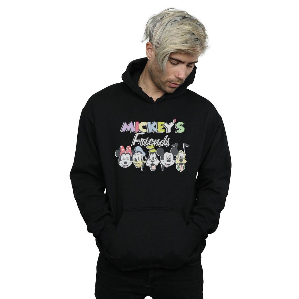 Disney Mens Mickey Mouse Friends Faded Nostalgia Hoodie