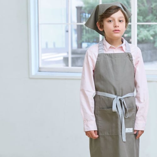 Colorful Candy Style Children's Apron (130-160cm) In Solid Color and Turquoise, Boys' Triangle Scarf Set, Easy To Put On and Take Off, Elementary Scho