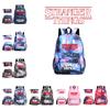 Stylish Stranger Things Canvas Backpack Set Includes Shoulder Bag And Pencil Case Perfect For Casual Travel