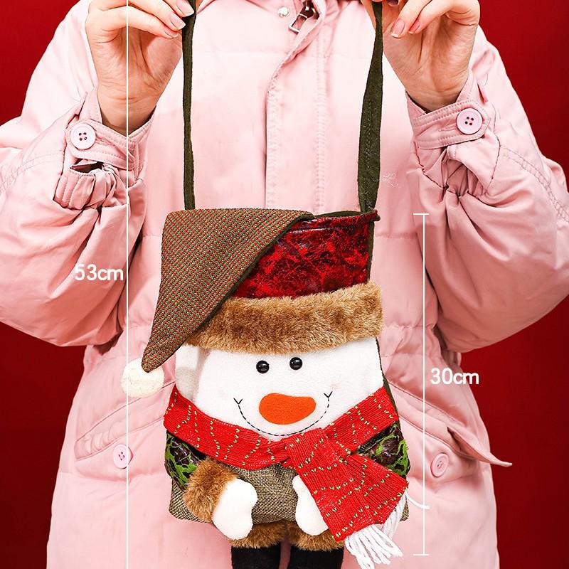 Large Santa Claus Christmas Eve Gift Bag with Pocket for Decorations