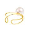Lala Christie Women's Ear Cuff with Akoya Pearl, Single Pearl, 18K Gold, Le56-0009-yg
