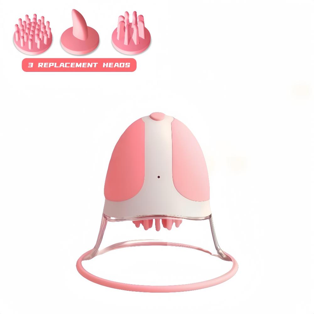 Weiblicher Brustvibrator Rotierende Vakuumpumpe Nippelstimulator mit Saugbecher Großer Kopf AV Brustmassagegerät Weiblicher Masturbator