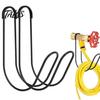 Outdoor Hose Organizer Outside Garden Hanger Rack, Heavy Duty Hanging Water Iron Bracket Holder, No Drill Hook for Yard