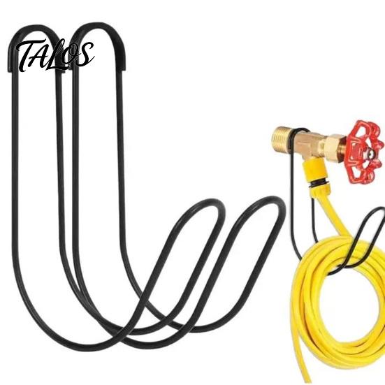 Outdoor Hose Organizer Outside Garden Hanger Rack, Heavy Duty Hanging Water Iron Bracket Holder, No Drill Hook for Yard