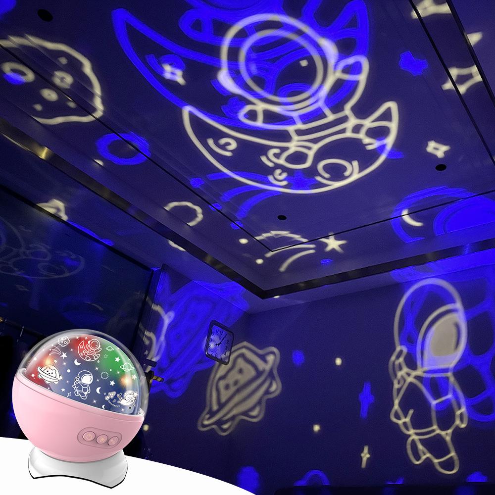 Starry Sky Rotating Night Light - Creative 360° Colorful Projector for Kids