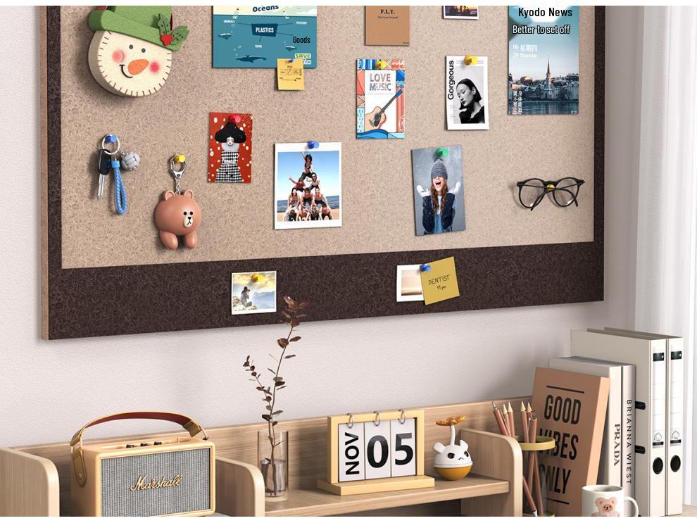Creative Wool Felt Photo Wall Stickers - No Punch Cork Wall Decoration