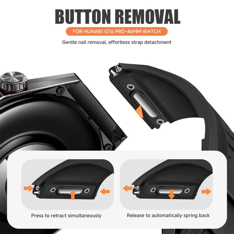 No Gaps Silicone Strap for Huawei Watch GT6 Pro 46mm Offical Soft  Adjustable Sport Straps for GT6Pro 46mm Quick Release Band