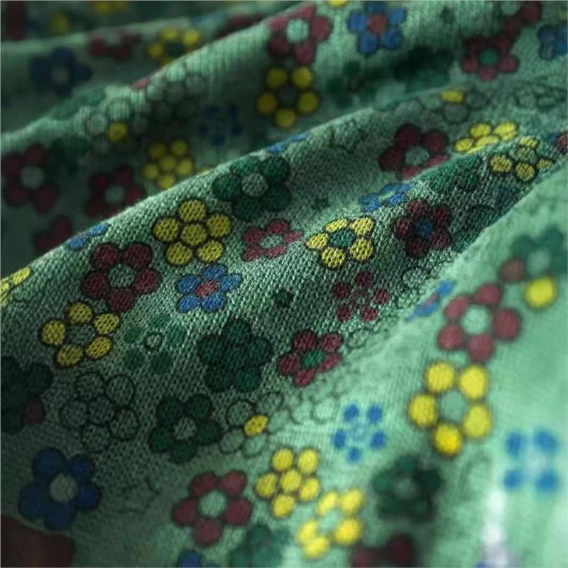 Kobieta Jesień Chiński Styl Vintage Nadruk O-Neck Luźny Sweter Moda Swobodny Długie Rękawy Swobodny Sweter