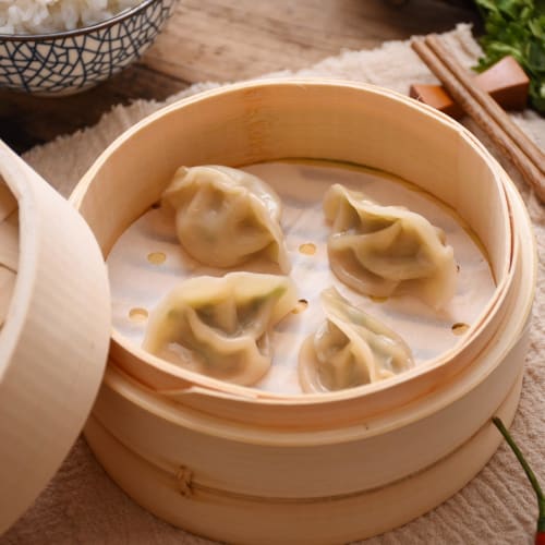 GWHOLE Disposable Steamer Sheets, Steamer Paper, 26cm Diameter, Pack of 100, Chinese Steamer Cooking Paper, Steamer Sheets, 10-inch Round, Cooking She