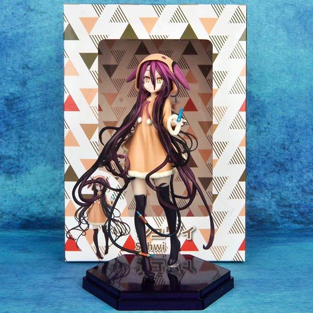 19cm No Game No Life Shiro Stephanie Dola Anime Figure Pop Up Parade Schwi Action Figure Jibril Fairy Shampoo Figurine Doll Toys
