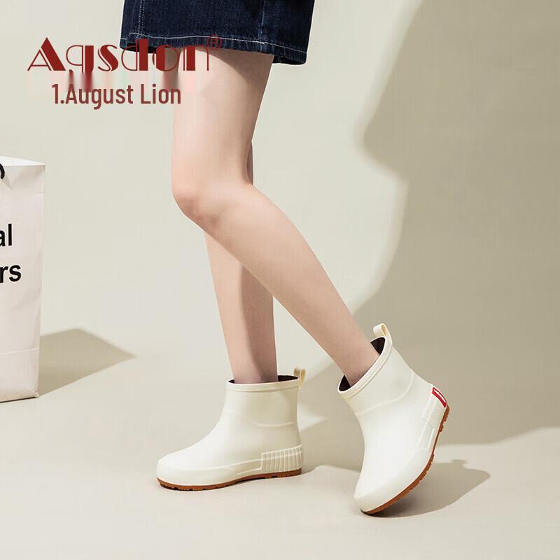 Agsdon Women s Flat Waterproof Rain Boots 36