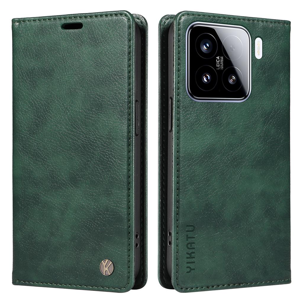 YIKATU YK-006 Für Xiaomi 15 Hülle Magnetischer Verschluss Leder Handyhülle Litschi-Textur