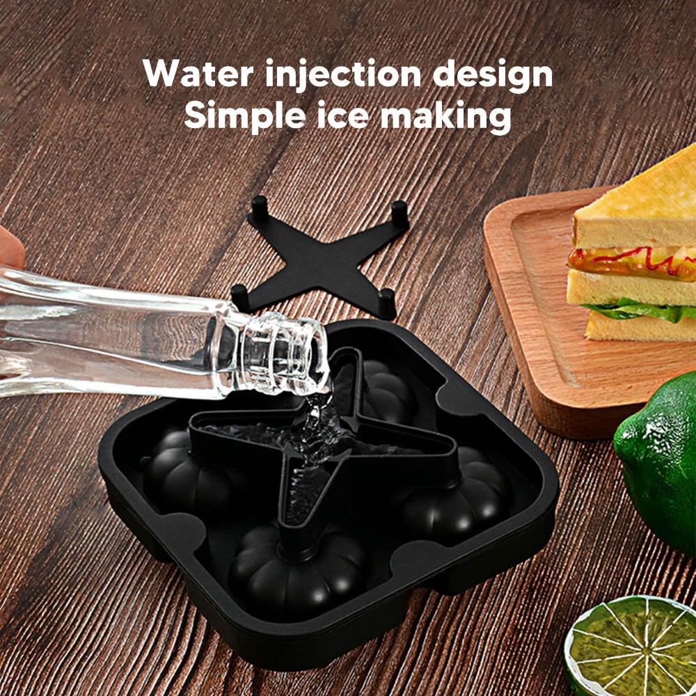 3D Pumpkin Shape Whiskey Ice Mold Silicone Ice Ball Maker Mold Durable Pumpkin Ice Ball Mold  Home