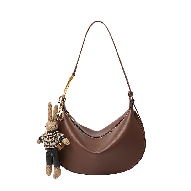 Mrs. Qiao Bag 2025 New Genuine Leather Underarm Bag for Women High-end Autumn Winter Women's Bag Single Shoulder Crossbody Dumpling Bag