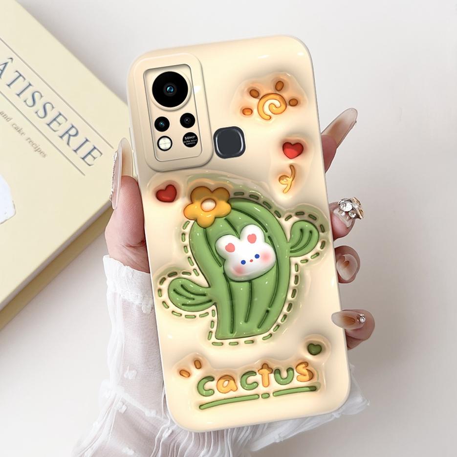 For Infinix Hot 11S Case X6812 X6812B Cute Panda Cartoon Cover Shockproof Phone Cases For Infinix Hot 11S NFC Hot11s Soft Fundas