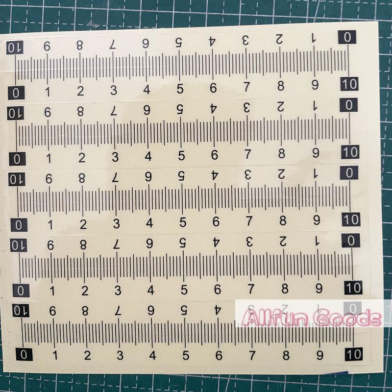 10-piece Self-adhesive Ruler Set, Suitable For Office/study/sewing — Can Be Attached To Any Smooth Surface, Measuring Tool