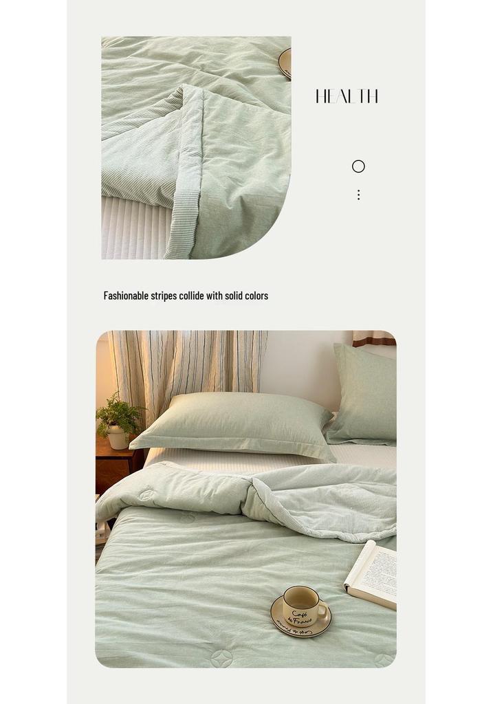 A-Class 100% Pure Cotton Summer Cooling Quilt - Thin, Machine Washable, Xinjiang Cotton Air Conditioning Blanket