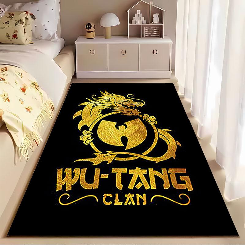 Diseño de Dragón Dorado del Wu-Tang Clan adecuado como alfombrilla antideslizante para el sofá del salón o del dormitorio