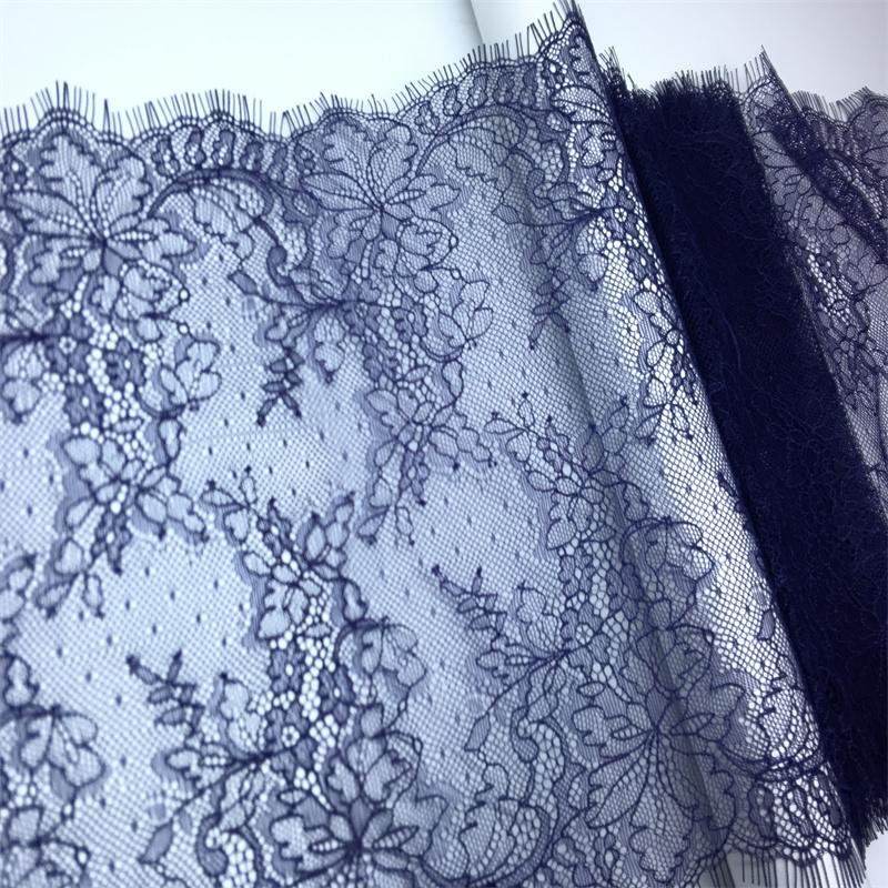 (6 Colors) 3 Meters French Chantilly Fabric Lace, Non-stretch Eyelash Lace Fabric for Lingerie, Underwear, Dress, Home decor, Crafting