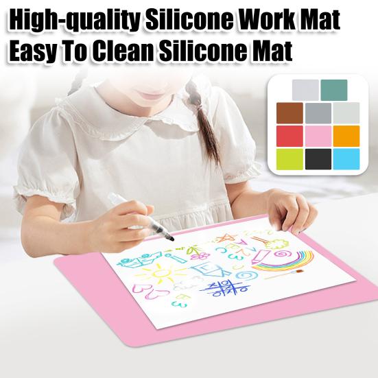 40x50CM Kids Silicone Placemat Non-slip Rectangle Large Multifunction Jewelry Epoxy Resin DIY Crafts Painting Pad Countertop Protector Sheet