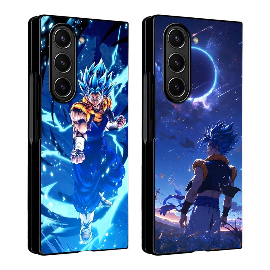 Dragon Ball Blue Goku Hard Phone Cover Case for Samsung Galaxy ZFold5 ZFold7 ZFold4 Z Fold 7 6 5 4 3 ZFold3 ZFold6