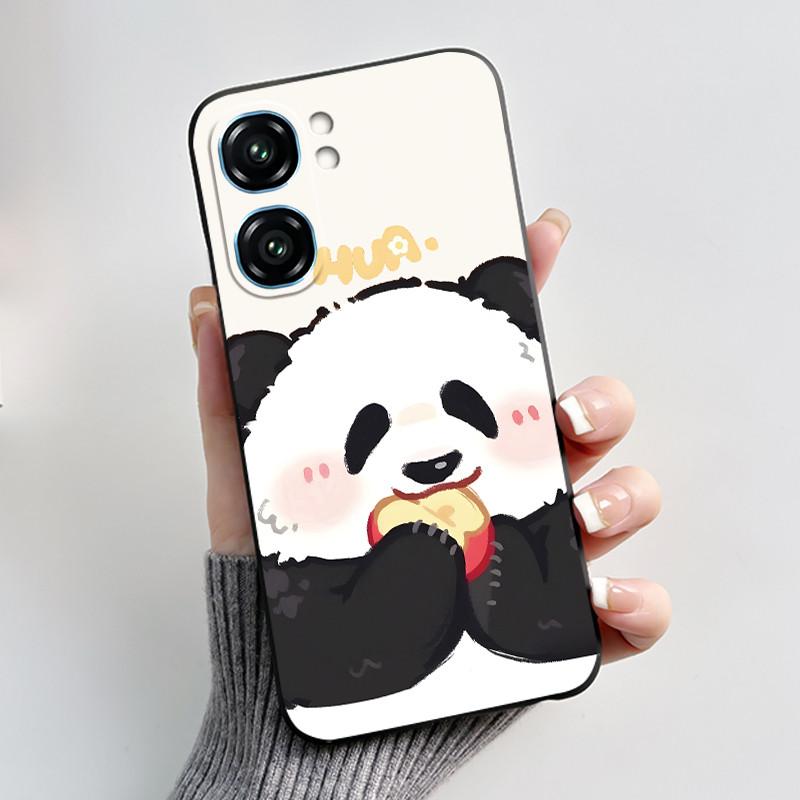 For Oukitel C58 Case Oukitel C58 Pro Cover Luxury Cute Love Rabbit Funny Pattern Black TPU Soft Silicone Protective Phone Case