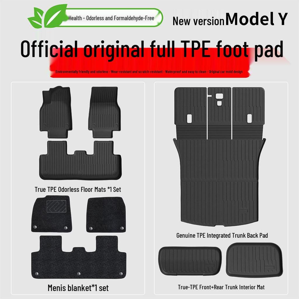 Tesla Model Y/YL/3 TPE Front & Rear Trunk Mats and Accessories