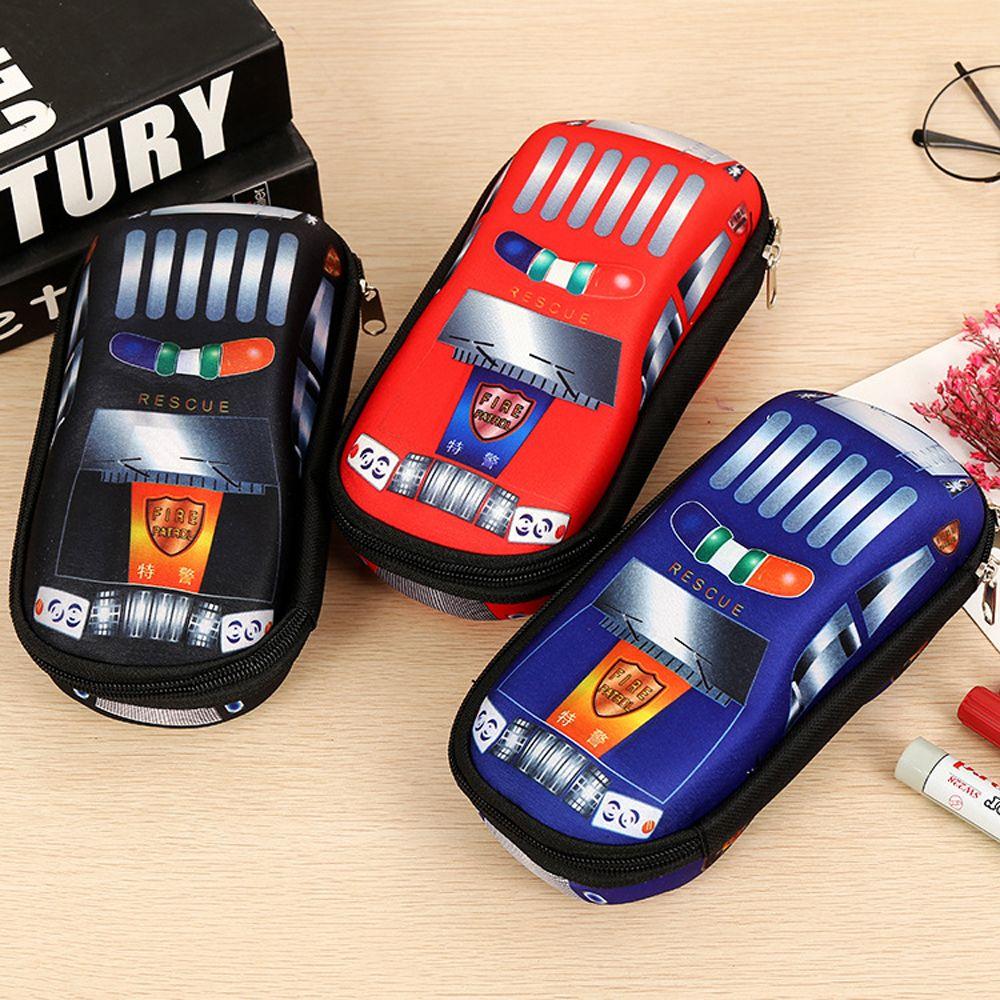 Pen Holder Cartoons Racing Car School Pencil Box Car Pencil Cases Stationery Pouch 3D Pencil Bag