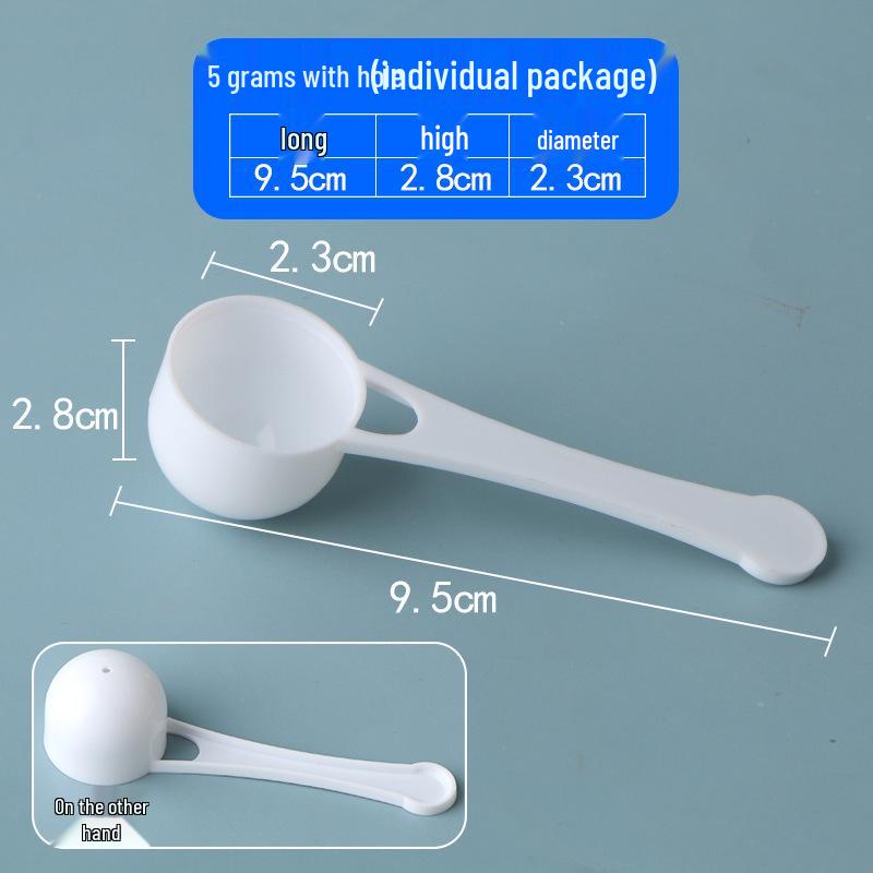 Individually Packaged Disposable Plastic Measuring Spoons: 1g, 3g, 5g, 10g, 15g for Liquid & Powder