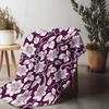 Soft Velvet Throw Blanket Floral Pattern Sofa Bed Living Room Decorative Blanket for Home Decor