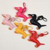 Dachshund Cartoon Leather Keychain: Pet Bag Charm & Phone Case Decoration