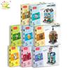 HUIQIBAO Moc Architecture Street View Building Blocks coffee Store Restaurant Room Children City Construction Brick Toy Set Gift