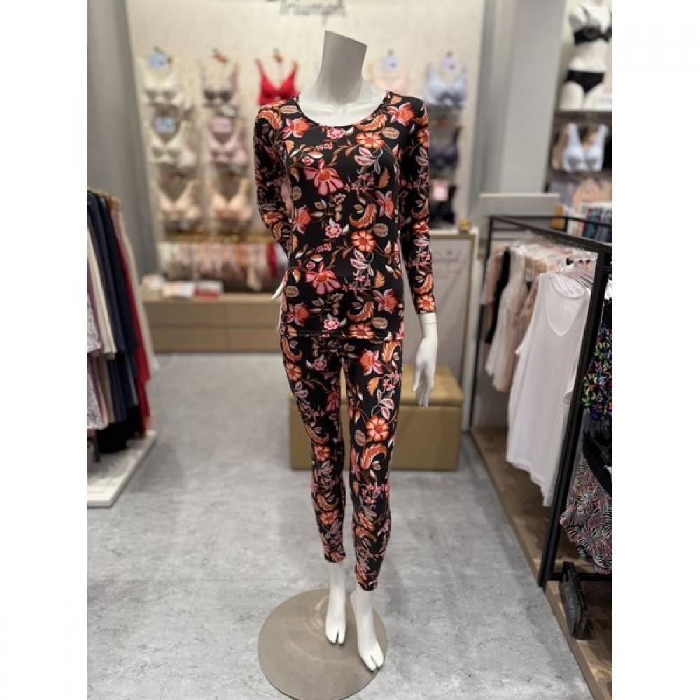 Triumph Women S polyeSter Fleece Big Flower Pajama Set Teweu912bk 90