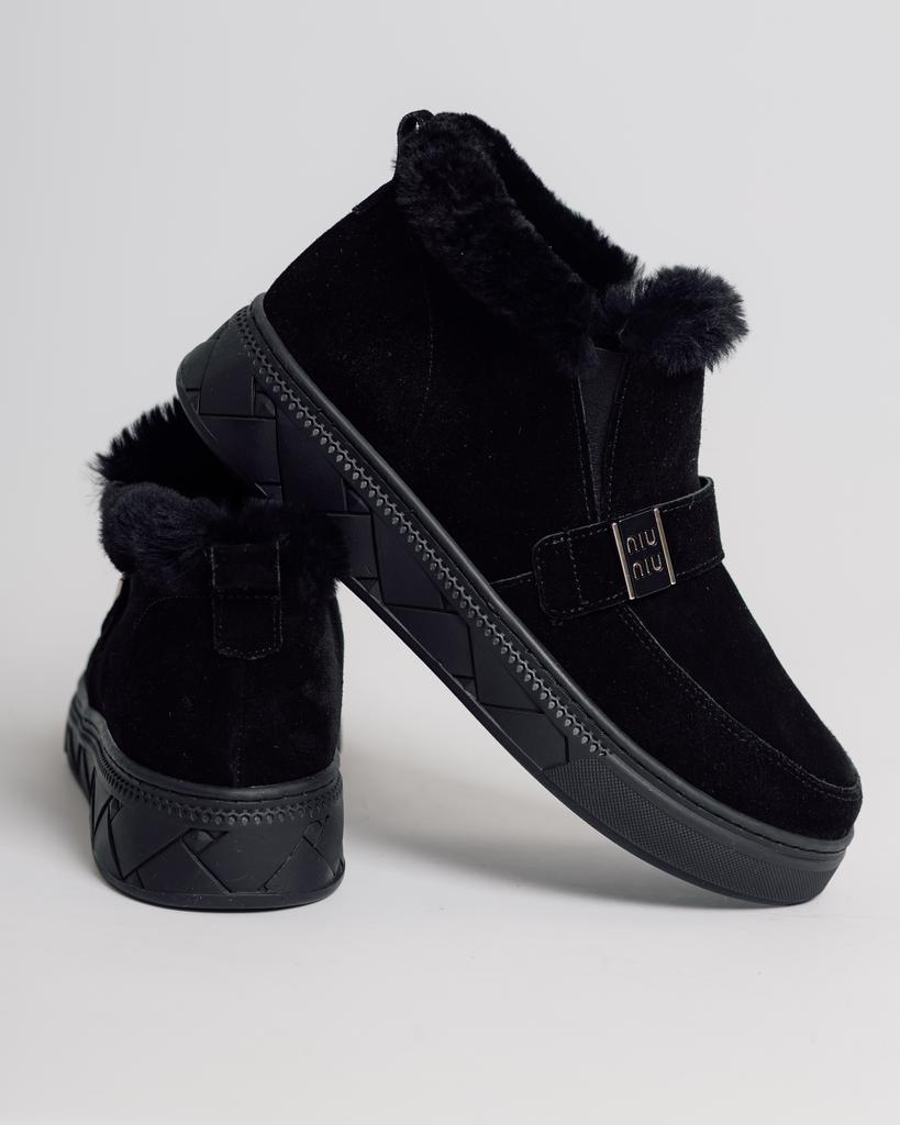 Buty zimowe Krula 158255 36 czarne zamsz