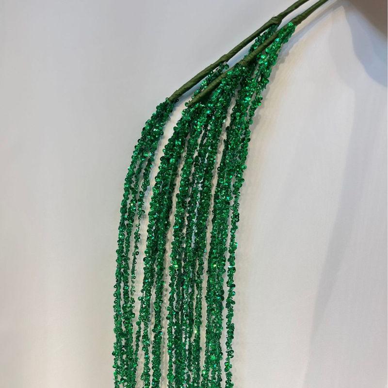 Sequin Glitter Christmas Party Branch Sticks Decoration White Artificial Plant Tassel Wheat Ears for Xmas Tree Ornament Supplies