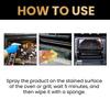 Stove Oven Foam Cleaner Quick Cleaning Inner Wall Dirt Grill Oil Stains Food Residues Unpleasant Odour Grease Stove Oven Cleaner