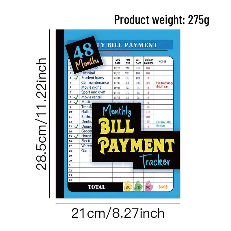 Bill Tracker Notebook: Money-Saving Record Book