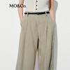 MO&Co. Men's Linen Straight Trousers