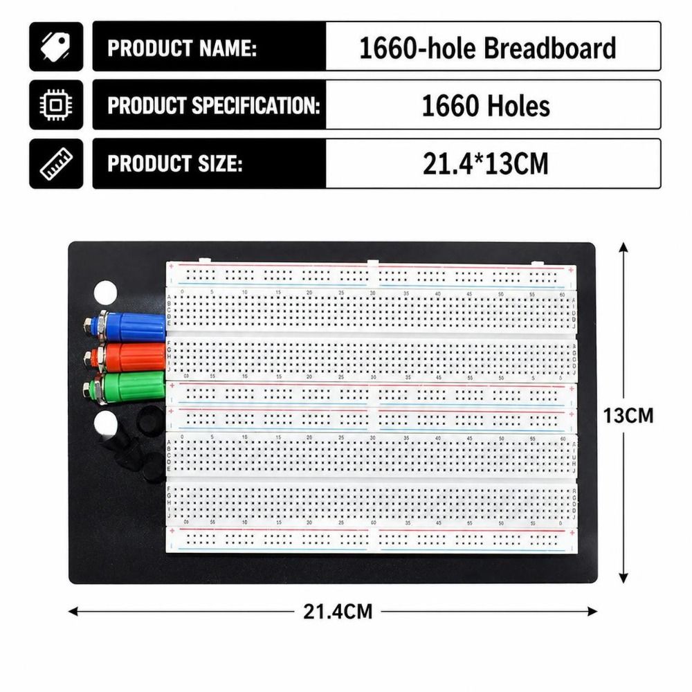 1660pts Solderless Breadboard 4 Bus Strips Electronic Circuit Board Bread Board Kit Electronics
