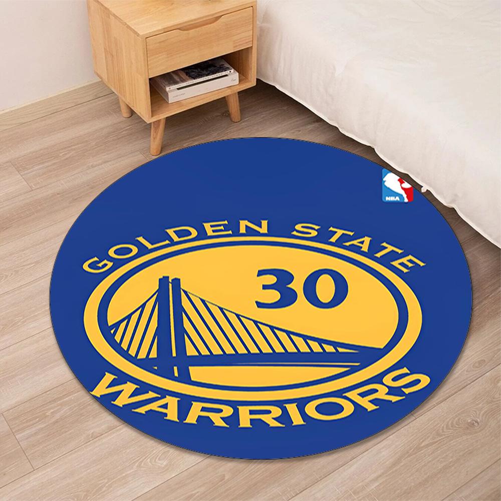 Warriors Printed Round Rug Carpet Chair Rug Area Rug Entryway Doormats,for Office Chair Living Room Bedroom Kitchen Room.