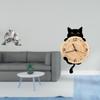 Modern Owl Sculpture Tabletop Ornament And Lightweight Wall Clock Decor for Living Room Office